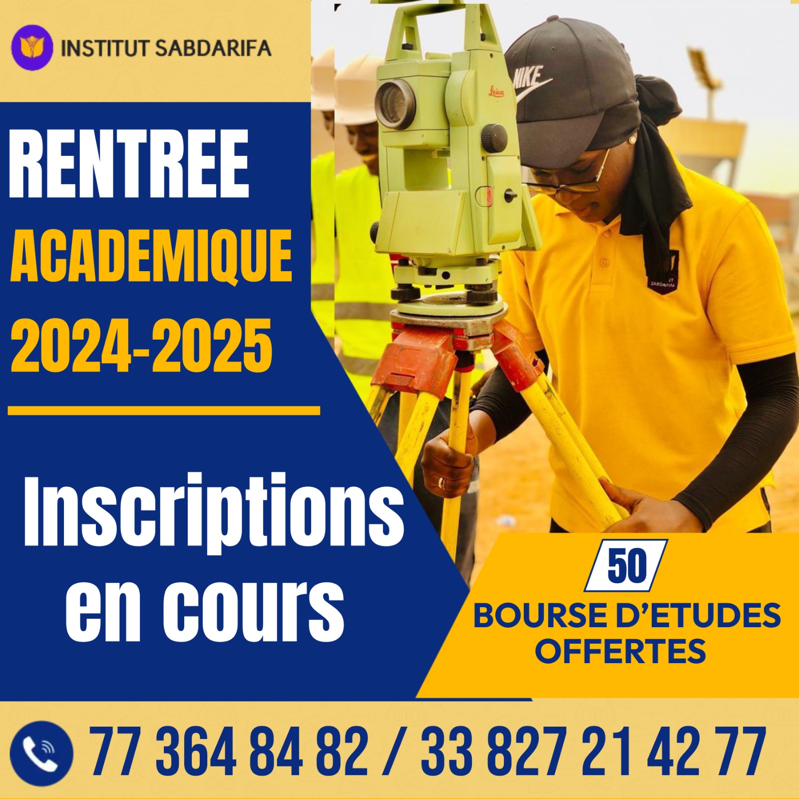 Rentrée Académique 2024-2025 à l’Institut SABDARIFA: Démarrage des inscriptions en Géomatique.